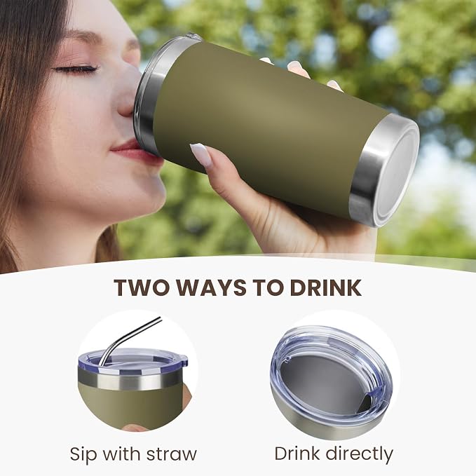MEWAY 20oz Tumbler 8 Pack Double Wall Vacuum Insulated Travel Mug Bulk - Image 3