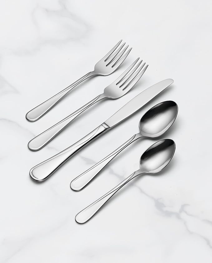 Oneida Flight 20-Piece 18/0 Stainless Steel Silverware Set - Image 6