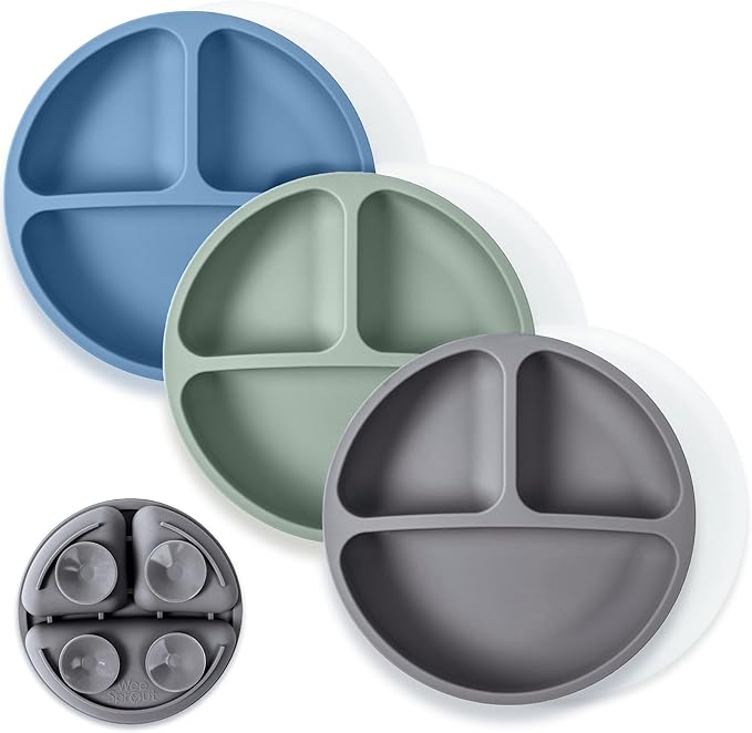 WeeSprout Suction Plates with Lids by WeeSprout
