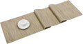SHACOS 12x54 inch Woven Vinyl Table Runner Wipe Clean Reversible Weave Table by SHACOS