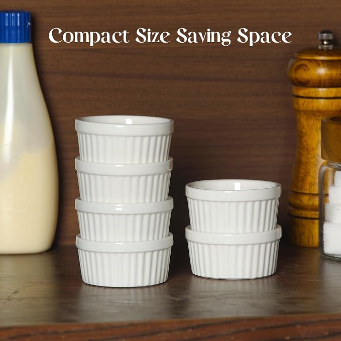 DOWAN Dipping Bowls 1.5 oz, Sauce Cups Mini Ramekins, Tiny Ramekin Porcelain - Image 6