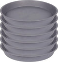 6 Pack of 12 inch Plant Saucer Gray, Heavy Duty Plastic Plant Saucer 12 inch by Bleuhome