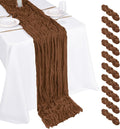 10 Pack Brown Cheesecloth Table Runner 17x108 Inch Boho Gauze Cheese Cloth by Unknown