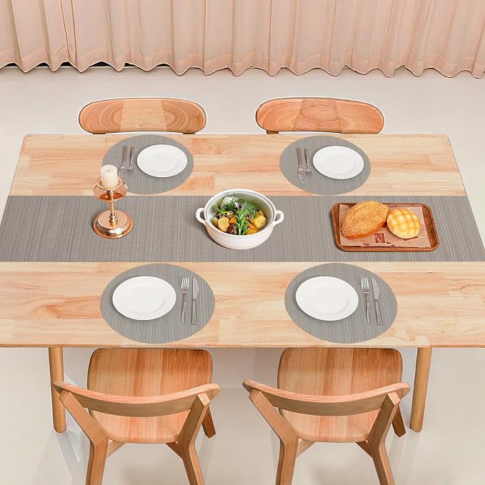 Table Runner 72 Inches Long, Vinyl Woven Heatproof Table Runners | Washable - Image 8