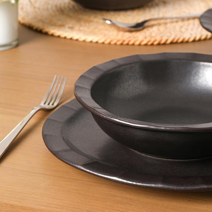 Stone Lain Oasis Stoneware Bowl Dish Set, 4-Piece Pasta Bowls - Image 7