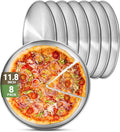 Stainless Steel Plates, 8 Pack 11.8 inch 304 Metal Food Serving Plate Set by Offiper