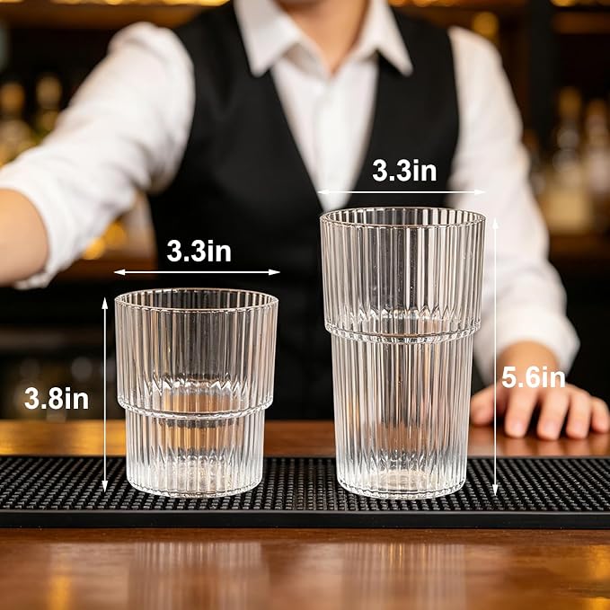 48 Pack Plastic Wine Glasses, 16 Oz Highball Glasses & 12 Oz Cocktail Glasses - Image 7