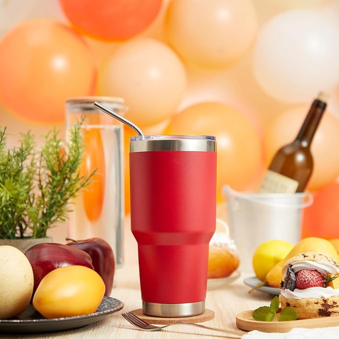 MEWAY 30oz Tumbler Double Wall Vacuum Insulated Travel Mug, Stainless Steel - Image 5