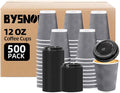 BYSNOW 500 Pack 12 oz Paper Coffee Cups by BYSNOW