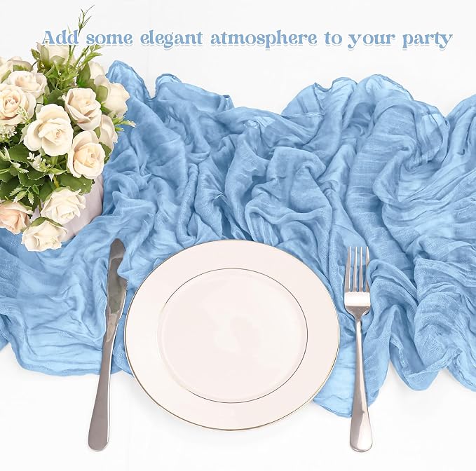 10 Pack Cheesecloth Table Runner 6FT Boho Gauze Rustic Fabric Table Runner - Image 5