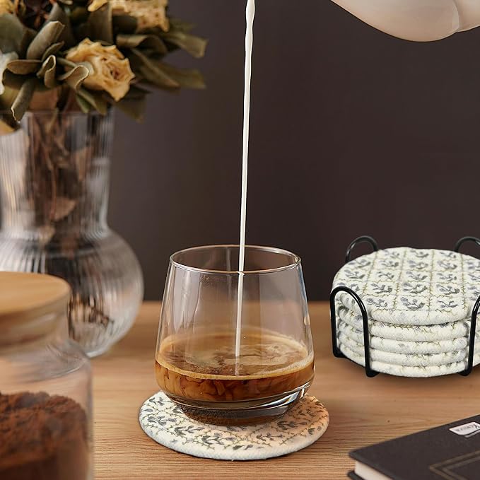 Boho Cotton Coasters Set of 6 - Image 4