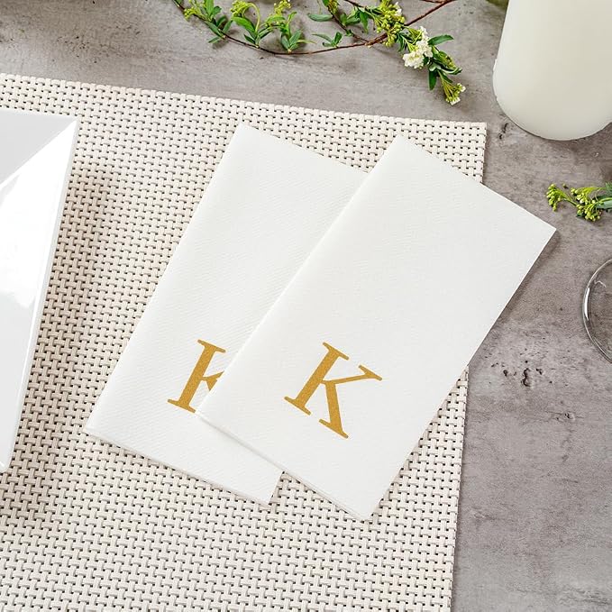 Luxenap 15.8 X 7.9 Inch Linen-Feel Guest Towels, 2000 Lettered Hand Towels - Image 6