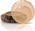 bUCLA 40PCS Brown Plastic Plates by BUCLA