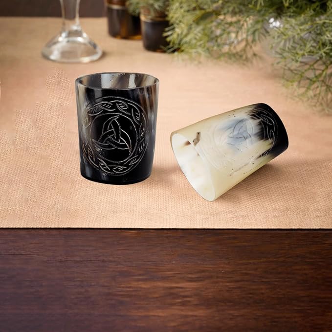Handicrafts Home Viking Horn Shot Glasses Set of 12, Rustic Viking Drinkware - Image 8