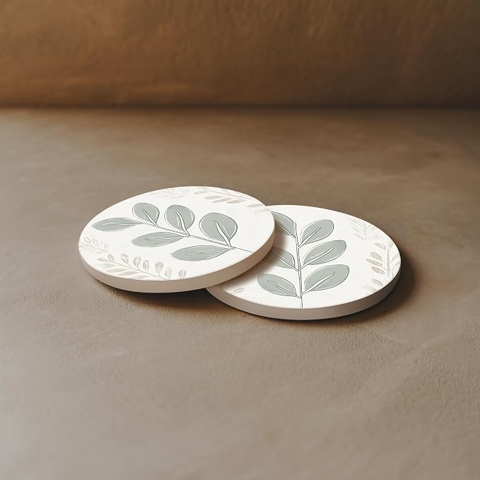 VEYRO Ceramic Coasters Set of 4 – Absorbent Stone Drink Coasters - Image 3