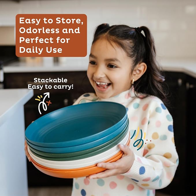Reusable Wheat Straw Plates 8 Pcs - Image 5