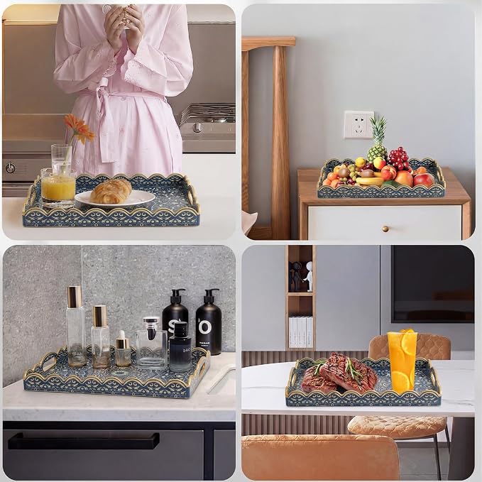 AGIOTA Coffee Table Trays for Living Room Serving Tray - Image 7