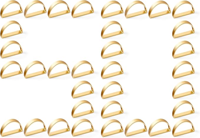 APTWOW 50PCS Gold Napkin Rings, Semicircle Metal Gold Napkin Holder Buckles by APTWOW
