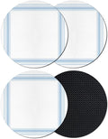 Coasters Set of 4, Modern Minimalist Art Round Drink Coasters by Unknown