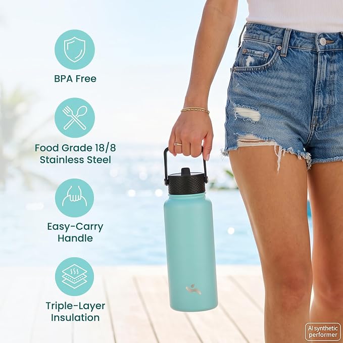 Konokyo 40 oz Insulated Stainless Steel Water Bottle - Image 5