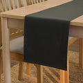 Encasa XO Table Runner, Cotton Canvas Dining Runner 13"x104" | Charcoal Grey by EncasaXO