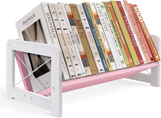 ELITEROO Tabletop Bookshelf, Simple Wood Book Organizer by ELITEROO