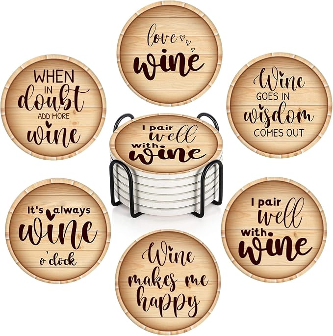 Coasters for Drinks, Ceramic Stone by Britimes