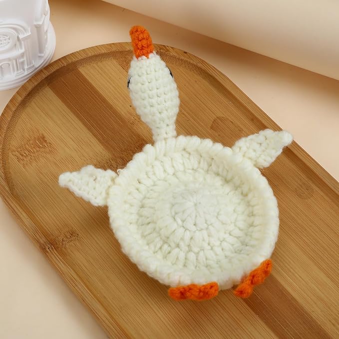 Crochet Animal Coasters Pop Up, Crochet Coasters 3D Funny Animal Mug Rug Drink - Image 6