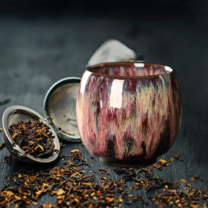 2X Ceramic Mug Tea Set Cups Chinese Cup Coffee Cup Handmade Handleless Ceramics - Image 6