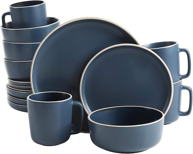 Gibson Home Zuma 16 Piece Round Kitchen Dinnerware Set, Service by GibsonHomewares