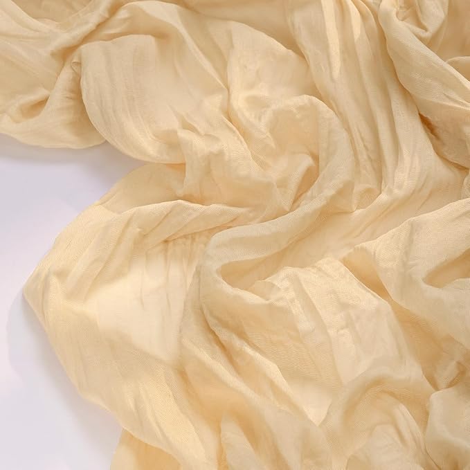 Cheesecloth Table Runner Summer Boho Wedding Birthday Party Home Decor | Sand - Image 2