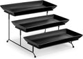 MALACASA 3 Tier Serving Trays for Party, Stoneware Serving Platters and Trays by MALACASA