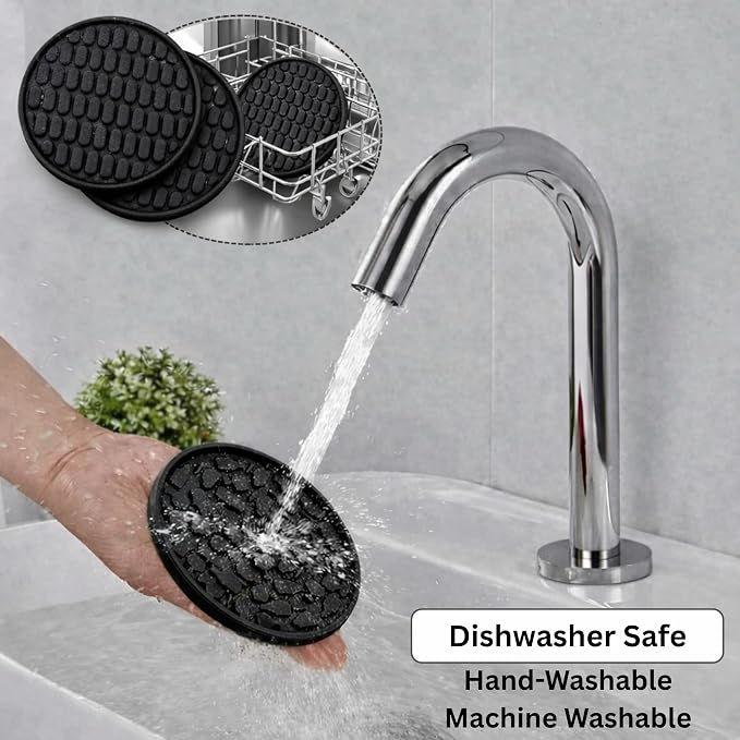 Soft, Shockproof & Safe – Unique 3‑Style Silicone Rubber Coasters Set - Image 7