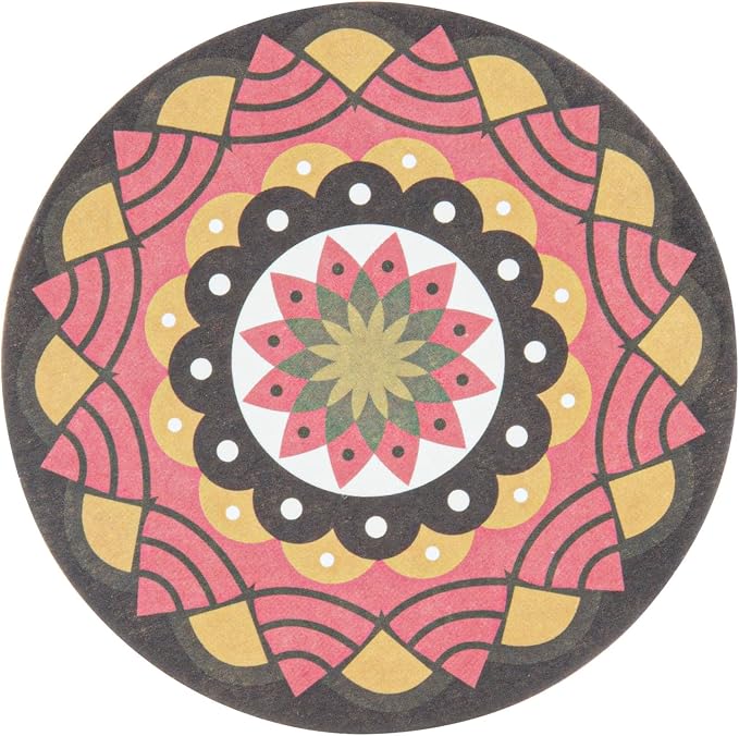 Restaurantware Round Paper Floral Coaster, 48 Pack - Image 18