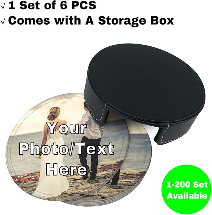 Custom Funny Coasters with Logo Picture Name - Image 2