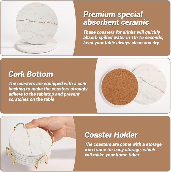 Acejoz Drink Coasters with Holder - Image 5