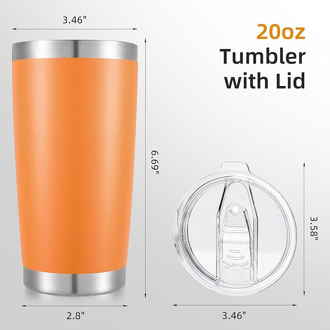 20 oz Tumbler with Lid Stainless Steel Insulated Tumblers, 1 Pack | Leak Proof - Image 5