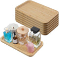 6 Pcs Bamboo Vanity Tray Set for Counter, Natural Bamboo Tray for Bathroom by HOFURME