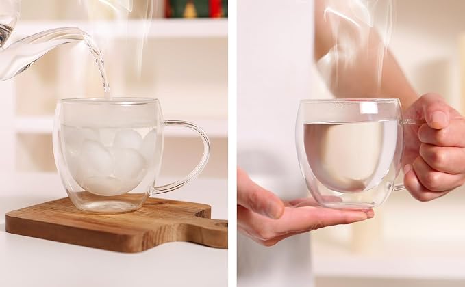 CNGLASS Double Walled Glass Coffee Mugs - Image 6