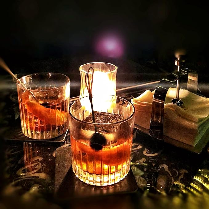GLASKEY Whiskey Glasses Set of 4, Lead-Free Crystal Old Fashioned Glass - Image 6