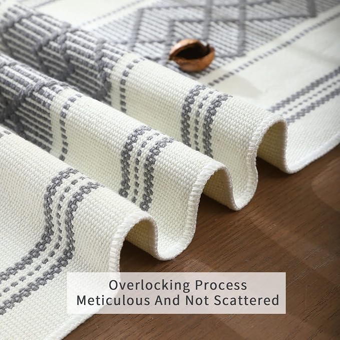 Woven Table Runner Farmhouse Style, Boho Table Runner 72 inches Long - Image 5