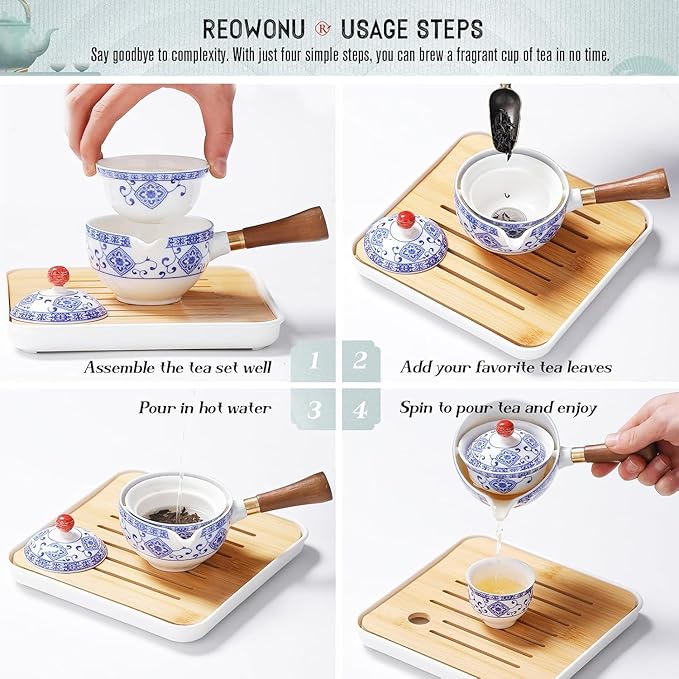 Chinese Tea Set Gongfu Tea set, Portable Teapot Set - Image 5