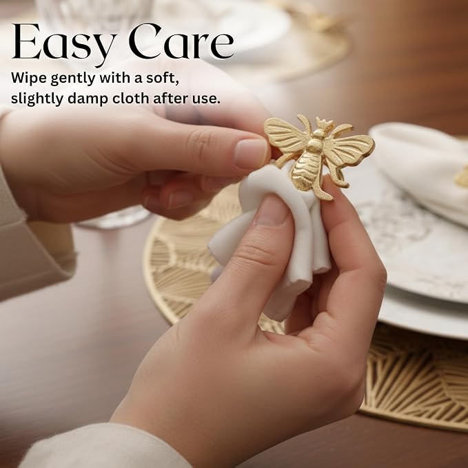 ALPHA Living HOME Decorative Bee Napkin Rings - Image 6