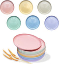 SHECIPIN 12 PACK 6 Inches Lightweight Mini Wheat Straw Plates, Reusable Plate by SHECIPIN
