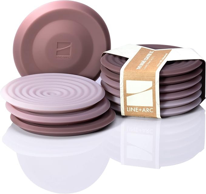 LINE+ARC Silicone Coasters feat. in NYT WireCutter | Waterproof, anti-stain by LINEARC