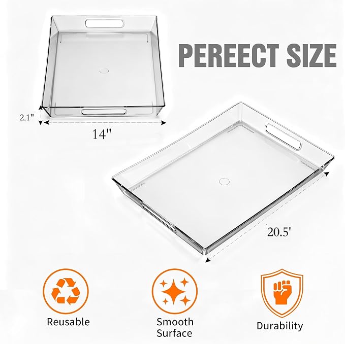Clear Plastic Serving Tray - Image 2