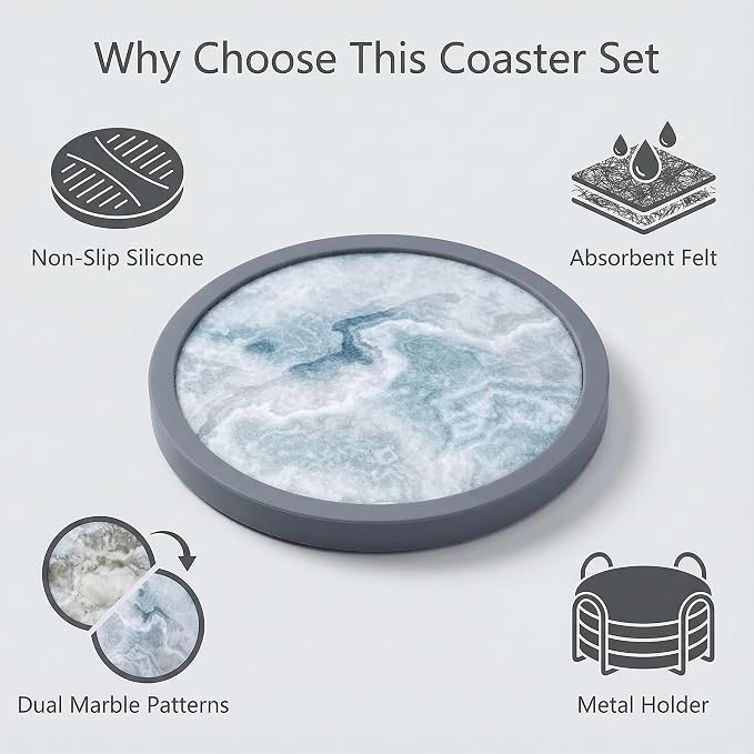 Absorbent Coasters for Drinks - Image 4