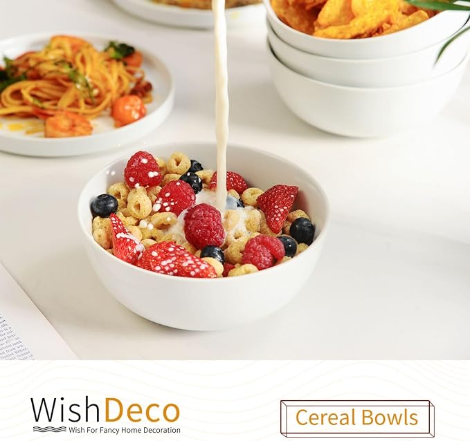 Cereal Bowls Set of 4, Kitchen Bowl - Image 2