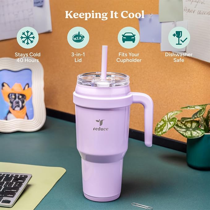 Reduce 40 oz Stainless Steel Tumbler - Image 3