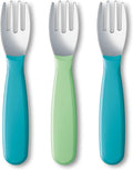 NUK Kiddy Cutlery Forks, Durable Stainless Steel, BPA & Latex-Free, 18+ Months by Unknown